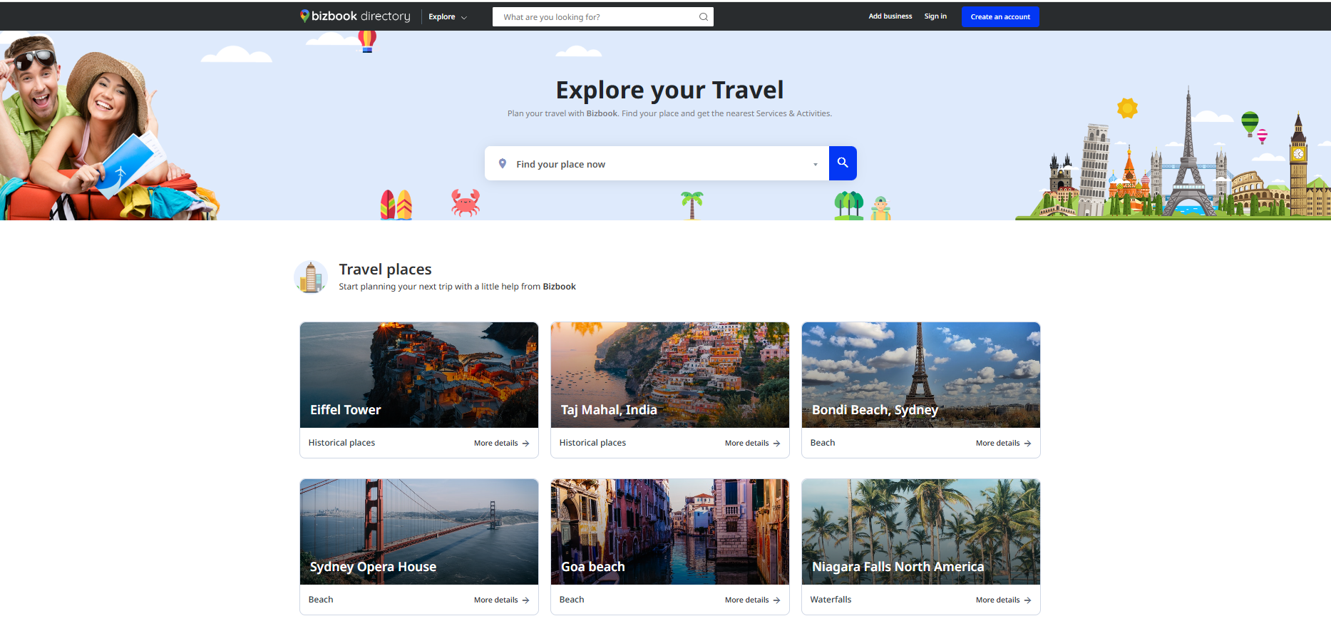 Bizbook classified template frontend